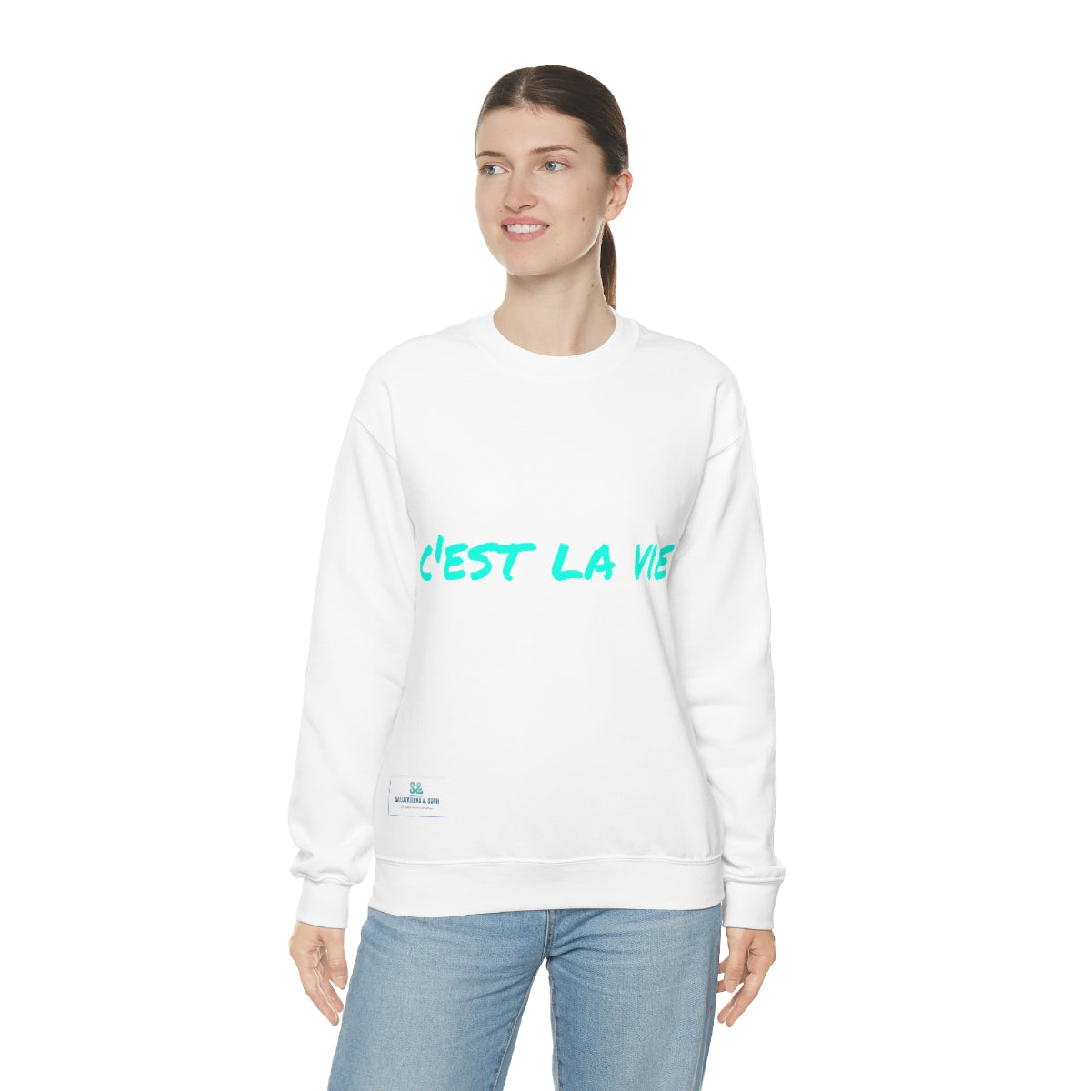 Salutations & Such Crewneck Sweatshirt-C'est La Vie