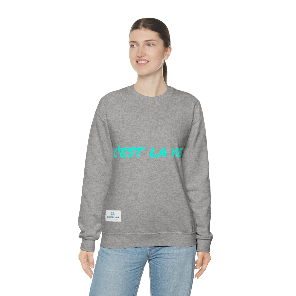 Salutations & Such Crewneck Sweatshirt-C'est La Vie