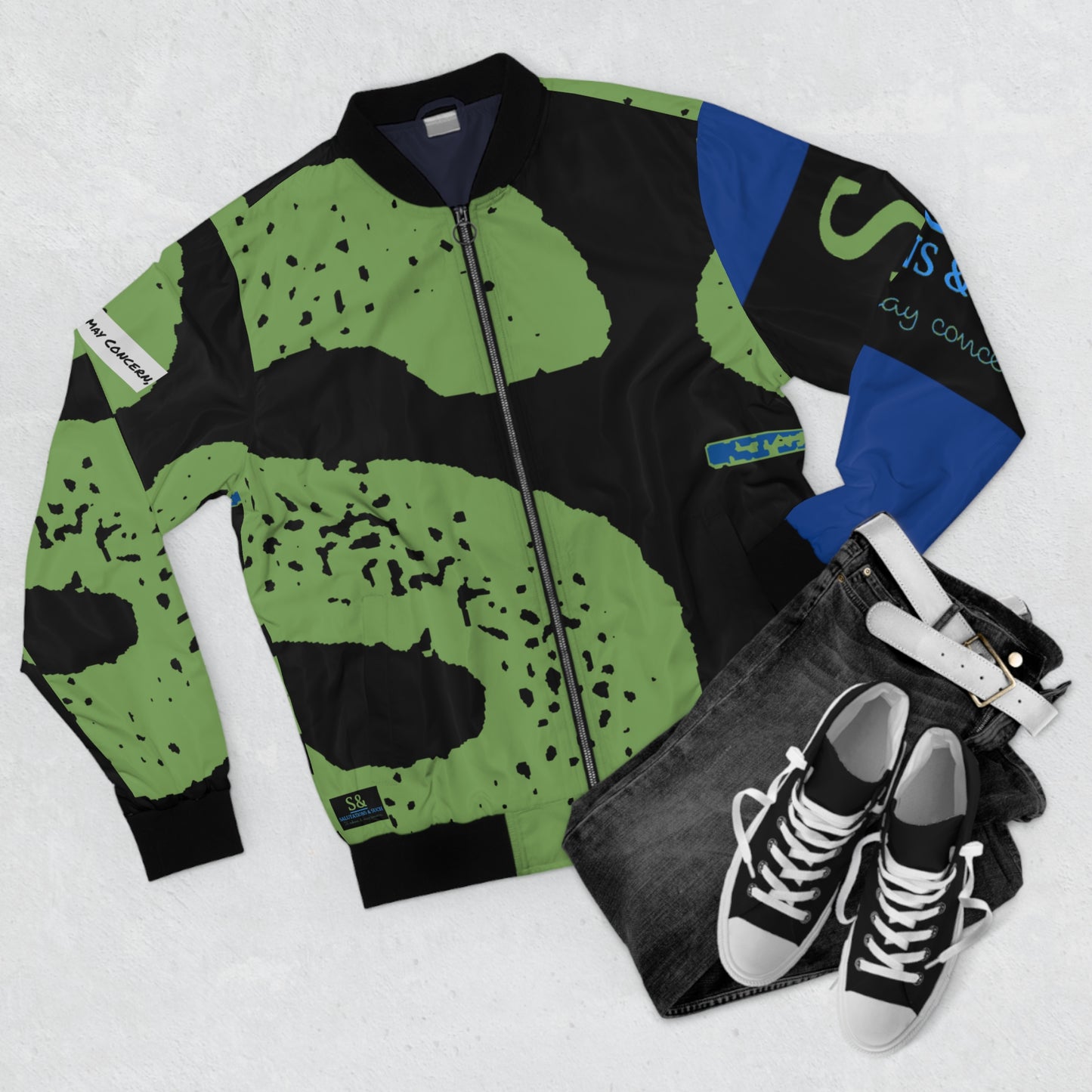 Salutations & Such Midnight Blue Maurader Bomber Jacket