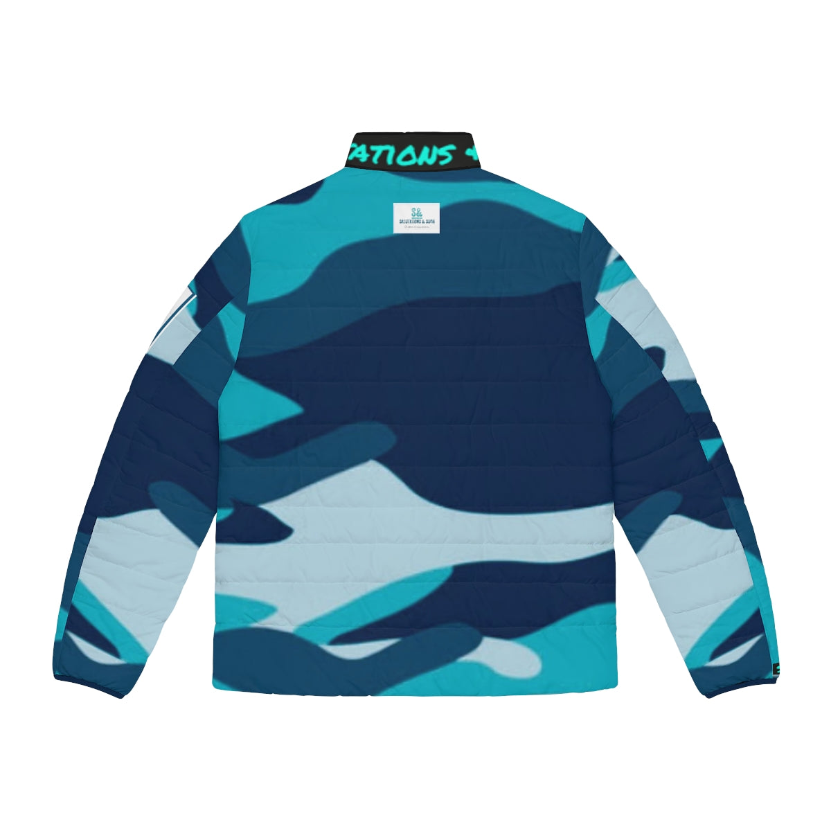 Salutations & Such Blue Camo Puffer